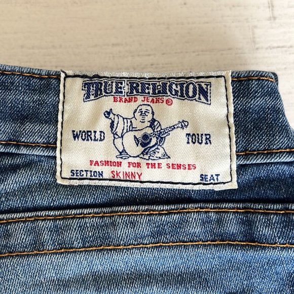 True Religion World Tour Section Skinny Low Waist Skinny Denim Jeans Size 27 Y2K - Picture 4 of 15